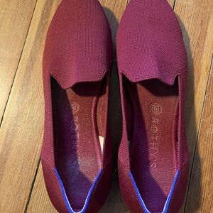 Rothy’s cranberry flats. Size 10 1/2.